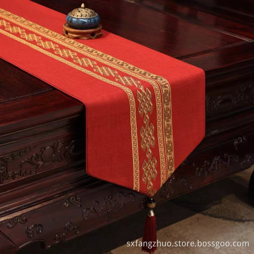 2021hot selling impeccable decorative luxury cotton table runner